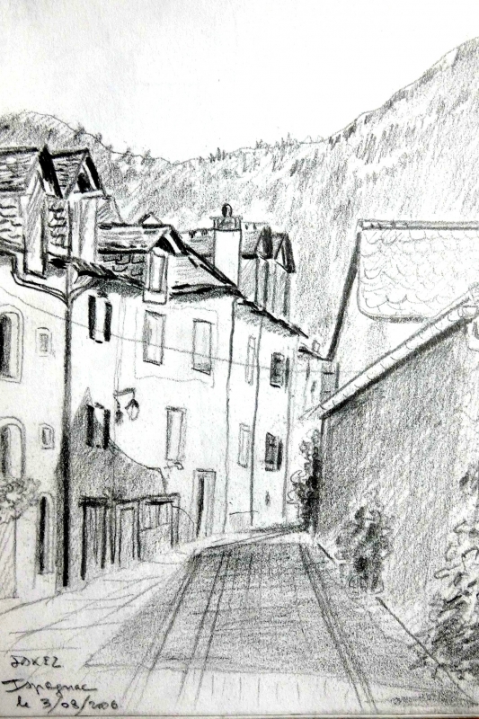 Rue des Barrys (Ispagnac - Lozère)